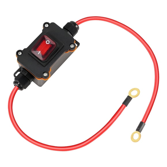 GJX 12V Inline Switch  25A Waterproof Ip67 Inline Power Switch,Heavy Duty Dpst Battery Disconnect Switch with 10Awg Copper Cable for Automotive,Marine,Rv & Diy
