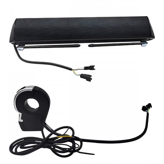 GJX 12V Motorcycle Speaker Waterproof Bluetooth-Compatible Moto FM Radio Handlebar Mount MP3 Music Player Stereo Speaker, 1 x 12V Motorcycle Speaker 1 x Handlebar Host, Black