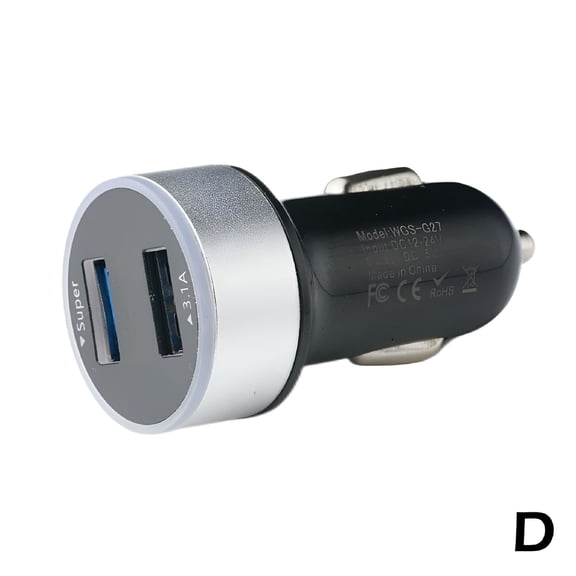 GJX 12V USB Car Socket Phone Fast Charger Cigarette Lighter Power Adapter Plugs