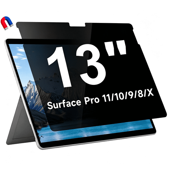 GJX 13 Inch Magnetic Privacy Screen for Microsoft Surface 13 Inch(Pro 8/9/10/11/X),Anti Glare Blue Light Scratch Removable Privacy Filter for Surface Pro Screen Protector
