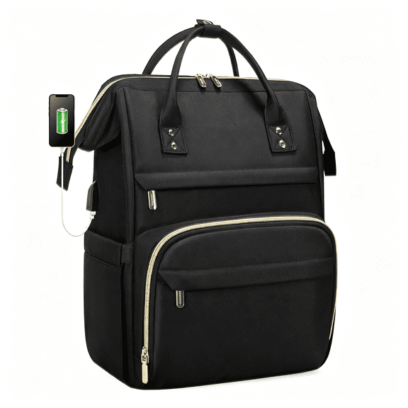 GJX 15.6In Laptop Backpack Women,Waterproof Work Backpcs Purses Women with Usb Port,Nursing School Bag for Teacher Nurse College