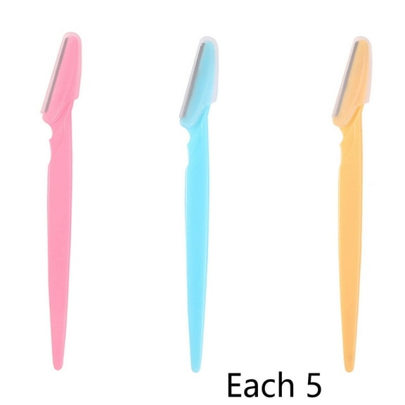 GJX 15Pcs Eyebrow Razor,High Sharp Shaving Blade Eyebrow Trimmer,Precision Blade Design Convenient and Easy to Carry Face Shaver for Women