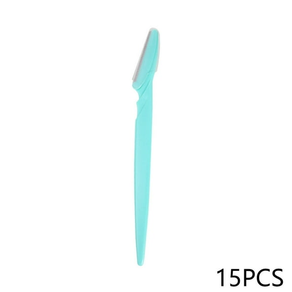 GJX 15Pcs Eyebrow Razor,Multi-Functional Eyebrow Trimmer Eyebrow Trimmer,Convenient and Easy to Carry High Sharp Shaving Blade Face Shaver for Women,Green