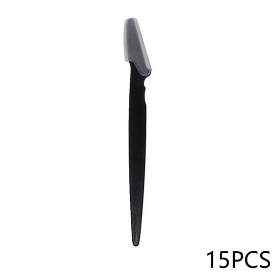 GJX 15Pcs Eyebrow Razor,Safety Anti-Scratch Design Eyebrow Trimmer,Precision Blade Design Convenient and Easy to Carry Face Shaver for Women,Black