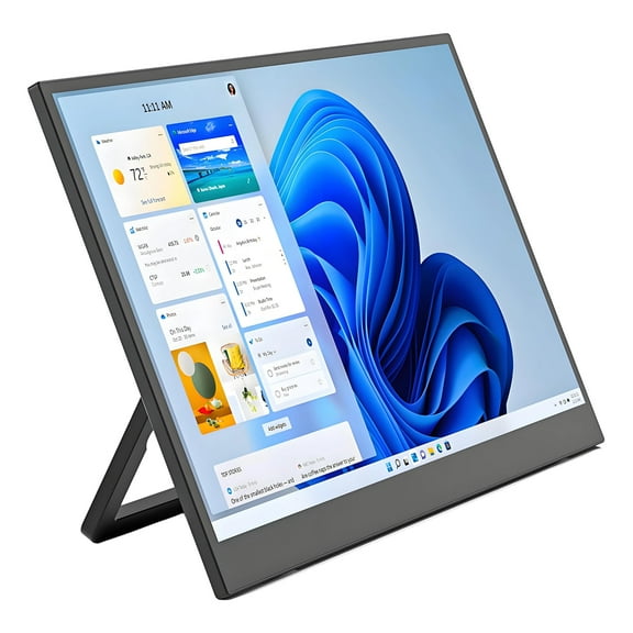 GJX 16" 60Hz Portable Laptop Monitor Screen Extender,1080P FHD IPS External Display with Kickstand,Dual Speakers,USB-C Travel Monitor for Laptops