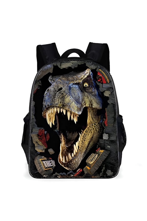 16" Cool Dinosaur Backpack School Bag Student Backpack 3D Backpack Travel Bag Computer Bag