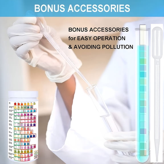 GJX 2026 New 16 in 1 Drinking Water Test Kit,Home Water Test Kit,Water Test Strips for Home,Office,Travel,Lab,School