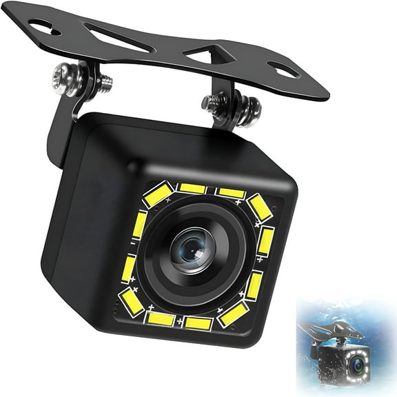 GJX 170 HD Night Vision Waterproof Backup Camera for Cars, Trucks, Vans, SUVs