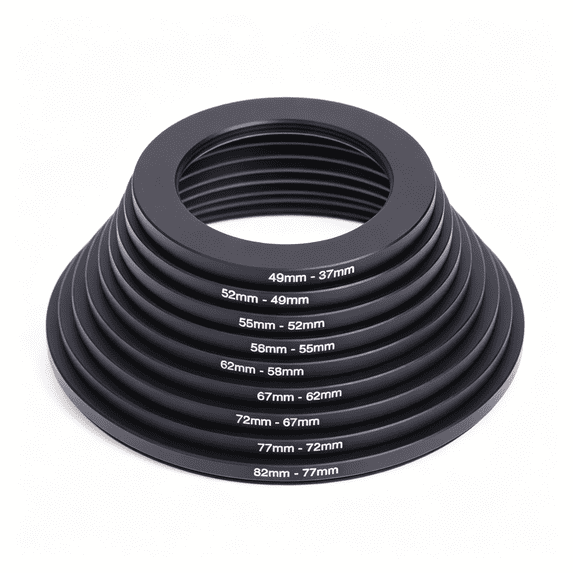Webcam Lens GJX 18 Piece Filter Adapter Set All Metal Camera Lens Filter Adapter ...