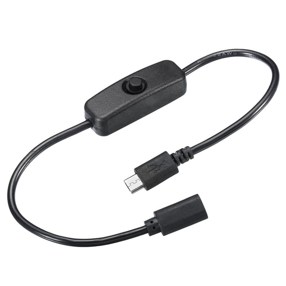 GJX 1Ft Male to Female Extension Usb Cable with On/Off Power Switch for Led Strip Light,Fan,Pump,Diy Project,Easy Control Extension Cord Adapter,2Pcs