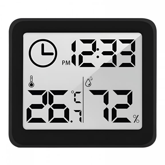 GJX 1Pcs Mini Thermometer Hygrometer Table Clock Wall Clock Kitchen Time Date Digital Station Calendar Digital Outdoor Thermometer,Digital Calendar,Digital Wall Calendar
