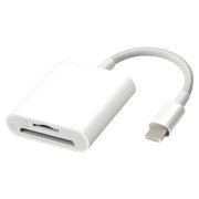 GJX 1Pcs SD Card Reader, Multi-Function TF/SD Adapter for Lightning Devices, High-Speed Camera Converter, Compatible with iPhone/iPad