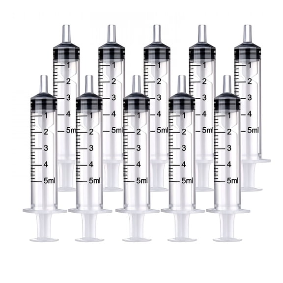 GJX 2-20Pcs 1Ml-10Ml Plastic Reusable Syringe for Measuring Nutrient Hydroponics Kitchen Tool