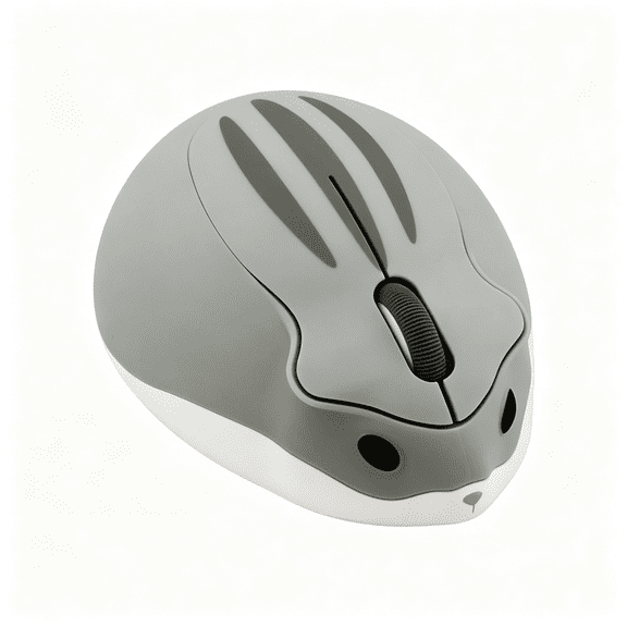 GJX 2.4Ghz Wireless Mouse Cute Hamster Shape Less Noice Portable Mobile Optical 1200Dpi Usb Mice Cordless Mouse for Pc Laptop Computer Notebook Macbook Kids Girl Men Women Mom Dad Gift(Gray)