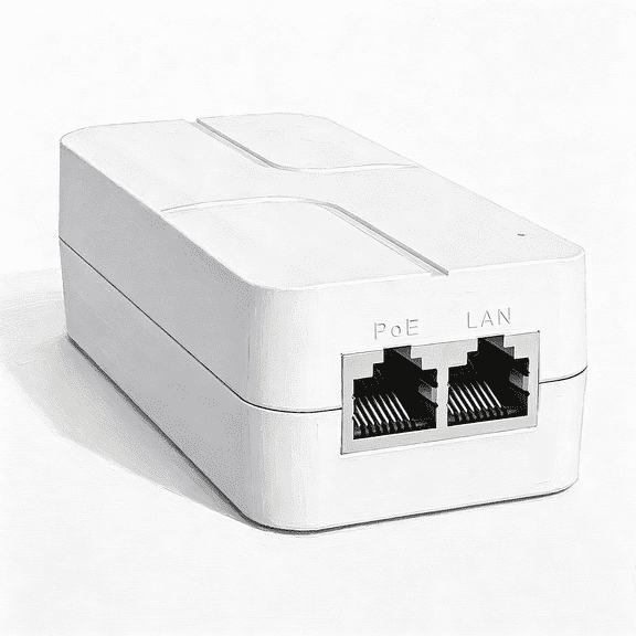 GJX 2.5Gb Poe+ Injector 30W, Single Port Power over Ethernet Adapter, Ieee 802.3Af/At, 10/100/1000/2500Mbps Poe+ Injector for Ip Camera, Wifi Access Point, Voip Phone, Up to 100M