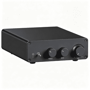 GJX 2 Channel Stereo Amplifier,Class D Mini Power Integrated Amplifiers 600W for Passive Speakers/Bass Shaker,Home Audio Component Desktop Amp Receiver with Bass Treble Control