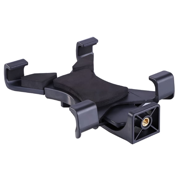 GJX 2-In-1 Tripod Mount with 360 Degree Rotating Gimbal, Universal Adjustable Cell Phone and Tablet Holder Clamp, 1/4 Inch Thread Stand for Live Streaming, Filming, and Desk Work, 7-10 Inch