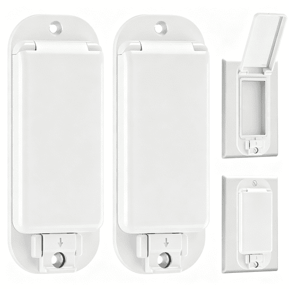 GJX 2 Light Switch Guard Cover,Baby Proof Wall Switch Cover Guard for Rocker Light Switch Protects Your Lights Or Circuits From Being Accidentally Turned on Or Off