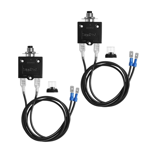 GJX 2-Pack 3 Amp 5 Amp Push Button Resettable Fuse Kit,Hvac Circuit Tester Tool for Circuit Breaker Rated 32V Dc & 125250V Ac Fuse Tester