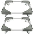 GJX 2 Pack Adjustable Furniture Dolly, Washing Machine Base Stand