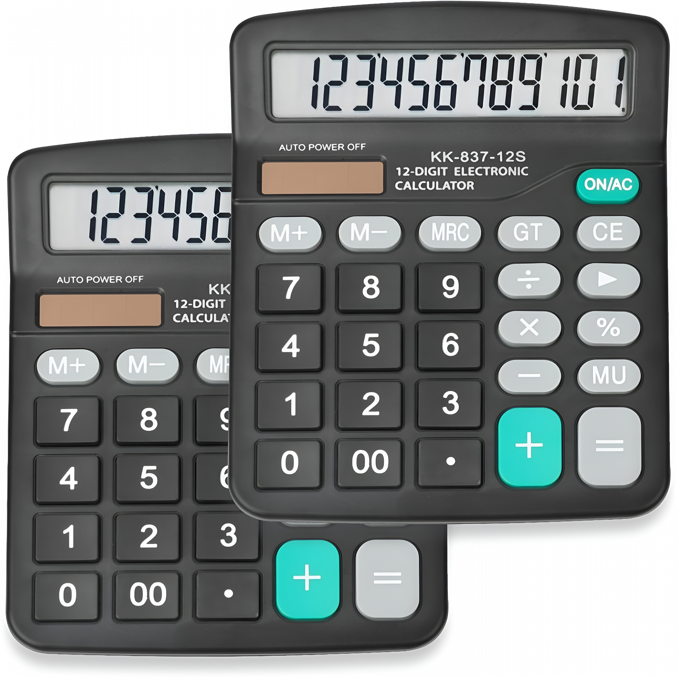 Calculator Pack GJX 2 Pack Calculator Bulk, 12 Digits Calculators Desktop with Large ...