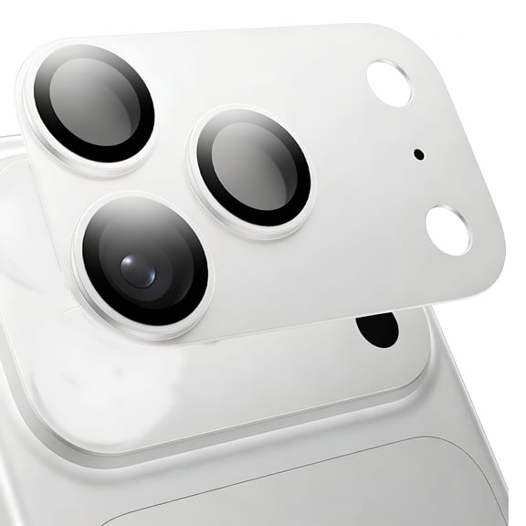 GJX 2 Pack Camera Lens Protector for iPhone 17 Pro Max,Full Coverage,Metal Aluminum Alloy Camera Lens Film,HD Clear,Scratch Resistant,Case-Friendly,Sliver