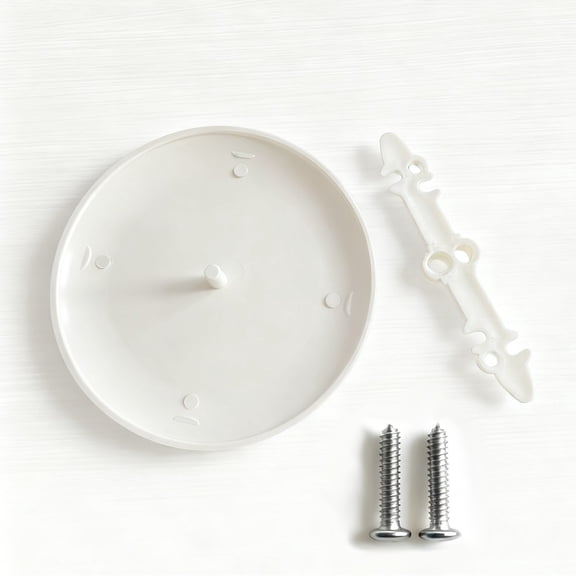 GJX 2 Pack Ceiling Cover Plate 3.5-4 In,Round Electrical Box Cover with Invisible Screws,Plastic Round Blank Cover Plate to Hide Ugly Holes