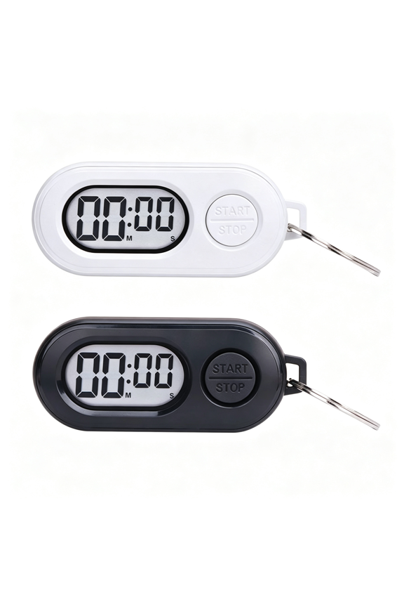 2 Pack Keychain Timer,Small Digital Timer Keychain,Portable Digital Countdown Timers with Lcd Screen,Sports Watch Keychains,Pocket Watch Fo Sports,Cooking,Baking,Outdoor