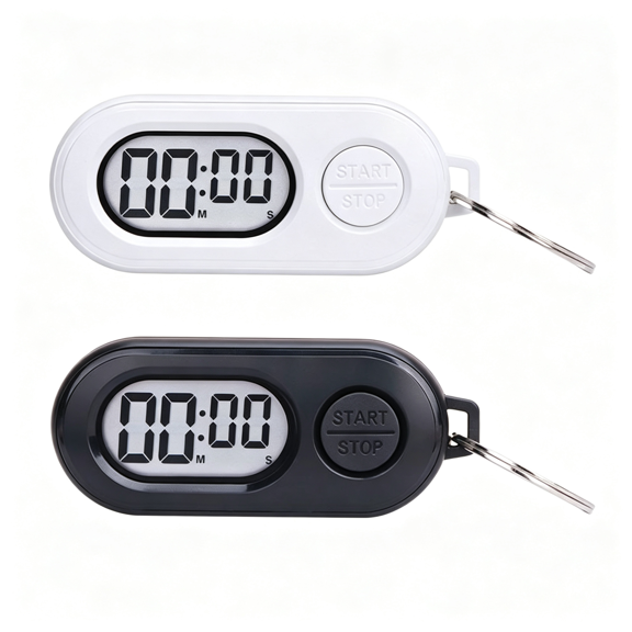 GJX 2 Pack Keychain Timer,Small Digital Timer Keychain,Portable Digital Countdown Timers with Lcd Screen,Sports Watch Keychains,Pocket Watch Fo Sports,Cooking,Baking,Outdoor