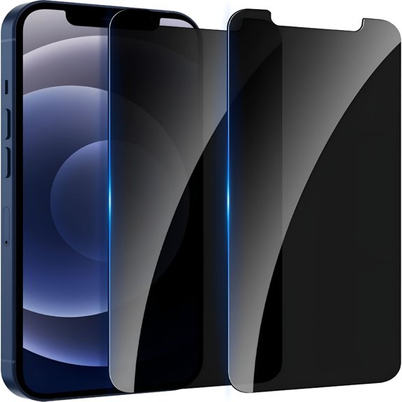GJX 2 Pack Privacy Screen Protector for 6.1 Inch Phones,Anti-Spy Screen Protector Tempered Glass Film Shatterproof/Anti-Scratch/Touch Sensitive/No Air Bubbles/Easy Install