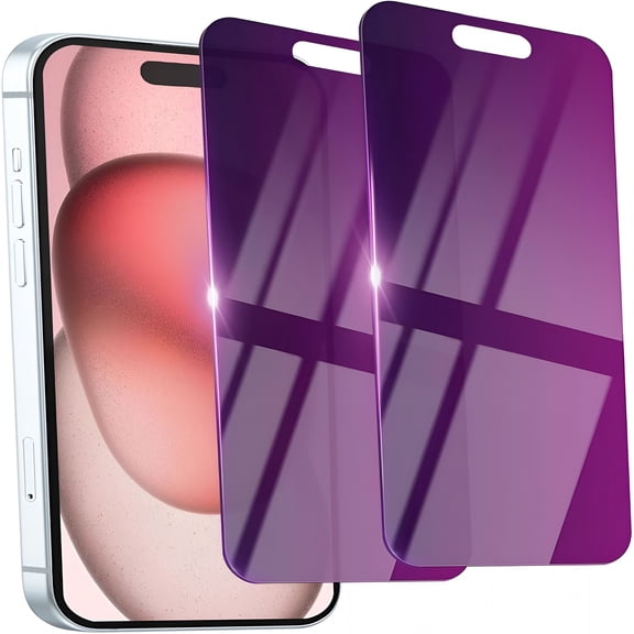 GJX 2 Pack Privacy Screen Protector for Tempered Glass 6.1inch Private Glass Anti-Spy Eye Protection Anti-Scratch Full Coverage No Bubble