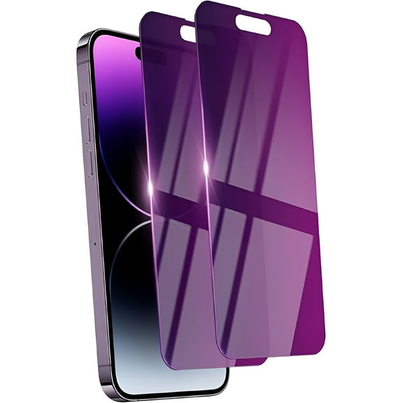 GJX 2 Pack Privacy Screen Protector for iPhone 14 Pro Max Tempered Glass for 14 ProMax 6.7inch Private Saver Anti-Spy Anti-Blue Light Eye Protection Anti-Scratch Full Coverage