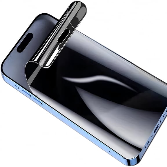 GJX 2 Pack Privacy Screen Protector for iPhone 15 Pro Max, Anti Spy Hydrogel Film, Ultra Thin Soft TPU, Case Friendly, High Sensitivity, Bubble Free Installation, Self Healing Protective Cover
