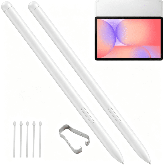 GJX 2 Pack S Pen Replacement for Tab S10 Lite,Stylus Pen with 5 Extra Nibs,Soft Tip Stylus Pen for Note Taking and Drawing,No Bluetooth Required,Beige