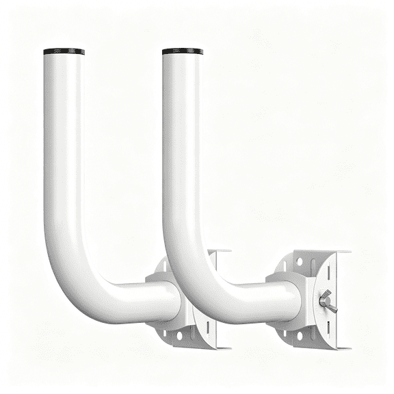 GJX 2-Pack Universal Adjustable Wireless Bridge Mount, Heavy Duty Outdoor Point to Point (Ptp) Pole/Wall Bracket for Access Point, Client Bridge, Cpe, Networking Antenna & Security Camera