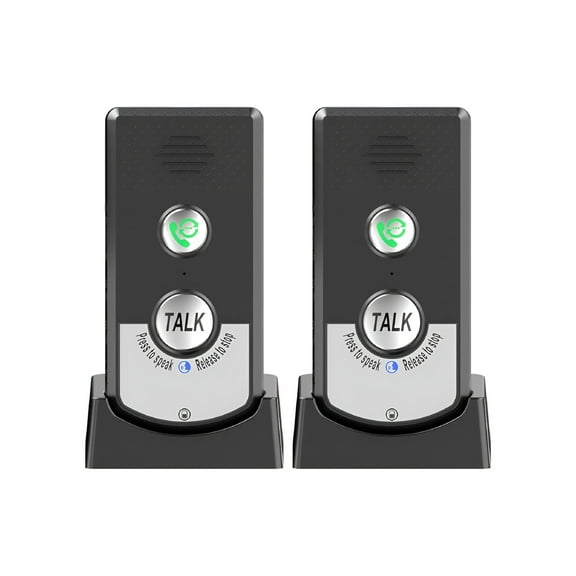 GJX 2-Pack Wireless Intercom System, Portable Room to Room Communicator for Elderly, Bidirectional Voice