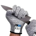 thumbnail image 1 of GJX 2 Pair Cut Resistant Gloves Food Grade Level 5 Protection, Safety Kitchen Cuts Gloves for Oyster Shucking, Fish Fillet Processing, Mandoline Slicing, Meat Cutting and Wood Carving (L), 1 of 4