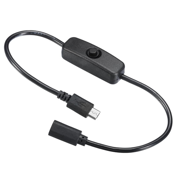 GJX 2 Pcs 1ft USB Extension Cable with On/Off Switch, Male to Female Power Adapter