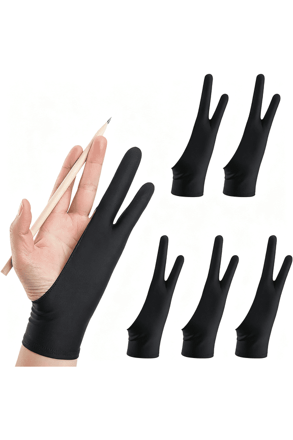 2 Pcs Digital Drawing Glove,Long Two-Finger Glove for Sketching,Painting,For Right Hand Or Left Hand Digital Art Glove Right Hand