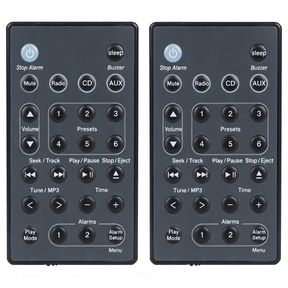 GJX 2 Pcs New Universal Replacement Remote Control Compatible with Remote Control,Compatible with Sound Touch Wave Music Radio System I Ii Iii Iv Generation No Battery)