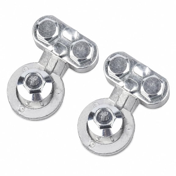 GJX 2 Pcs Side Post Battery Terminals, 3/8"-16 Silver-Plated for 6-1 Gauge Wire, Auto Truck Battery Terminal Connectors Side Post Battery Terminal