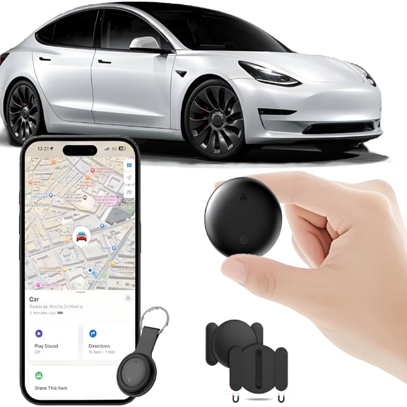 GJX 2-Piece Vehicle Tracker, Smart Locator: Compatible with "Find My" App (Ios Devices Only), Easily Tracks Keys, Luggage & Other Items