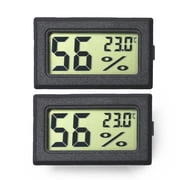 GJX 2 Pieces Thermometer,Wireless Humidity Meter for Home,Hygrometer for Accurate Readings,Black Embedded Digital,Black Embedded Digital Thermometer