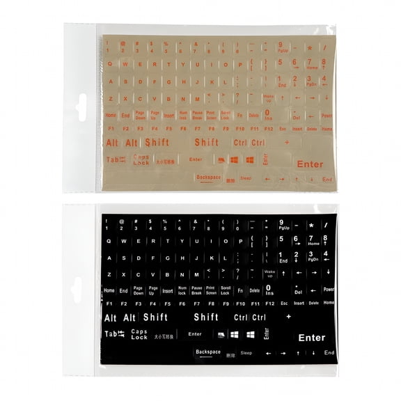 GJX 2 Sheets Universal English Keyboard Stickers Laptop Keyboard Letters Replacements
