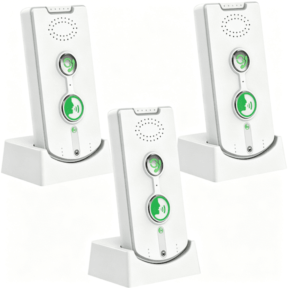 GJX 2 Way Wireless Intercom for Home Office,Portable Room to Room Long Range Intercom System with Charging Base,Long Standby Time,5 Level Volume Adjustment,38 Ringtones(3 Pack)