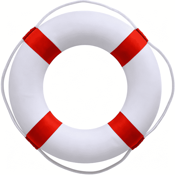 GJX 20 Inch Safety Life Preserver Ring Buoy for Swimming,Swim Foam Ring - Pool Safety Throw Rings,Rescue Lifeguard Wall Decoration