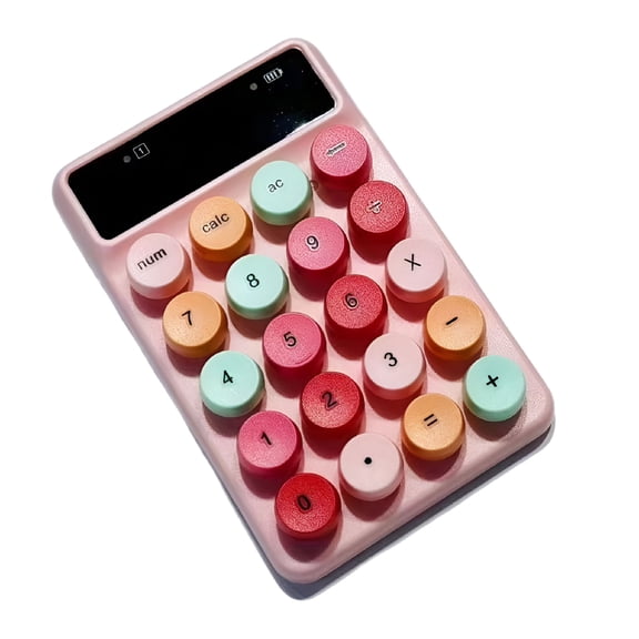 GJX 20 Keys Wireless Numeric Keyboard Portable Mini Numeric Keypad with 2.4G USB Receiver Financial Accounting Number Keyboard Battery Powered for Laptop Desktop PC