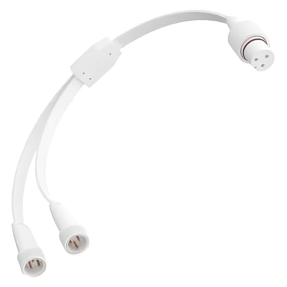 GJX 2026 New 1 Female to 2 Male Y-Splitter for Govee Permanent Outdoor Lights,Y-Shaped Extension Cable Compatible with Govee H705A H705B H705C 3 Pin Permanent Outdoor Lights