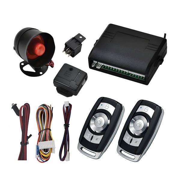GJX 2026 New 1 Set of Car Burglary Alarm System Auto Vibration Alarm Anti Theft Security System