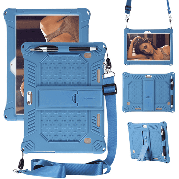 GJX 2026 New 10.1 Inch Android Tablet Case Universal Fit 10.1In 10 Inch Tablet Case Silicone Material for Office Home Travel School 10.1 Inch Tablet Case Deep Blue